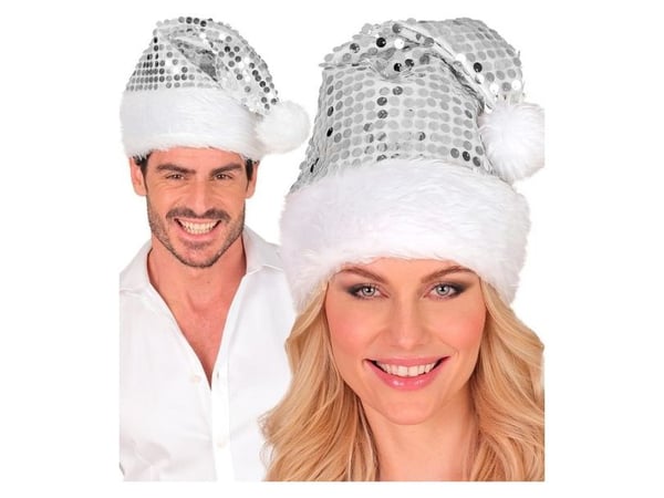 Silverglittrig nissehatt