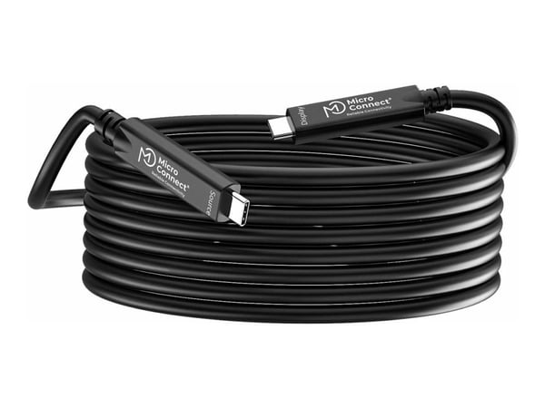 MicroConnect Premium - USB-kabel - 24 pin USB-C (hann) til 24 pin USB-C (hann) - USB 3.2 Gen 2 / DisplayPort 1.4 - 5 m - Active Optical Cable (AOC)...