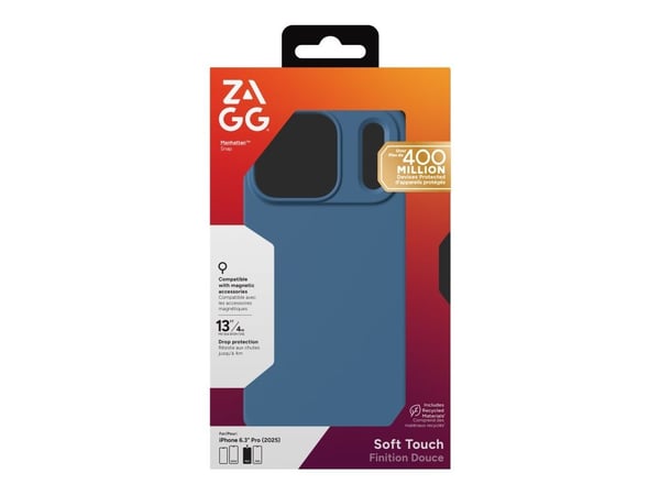 ZAGG Manhattan Snap - iPhone 17 Pro-etui kompatibelt med MagSafe (ocean abyss)