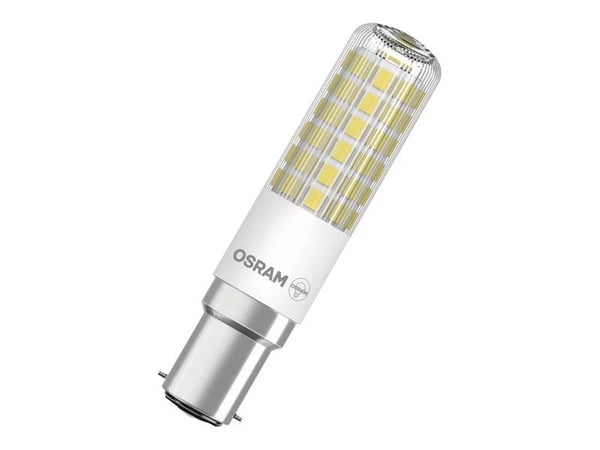 OSRAM LED SLIM - LED-lyspære - B15d - 6.5 W (ekvivalent 60 W) - klasse E - varmt hvitt lys - 2700 K - gjennomsiktig