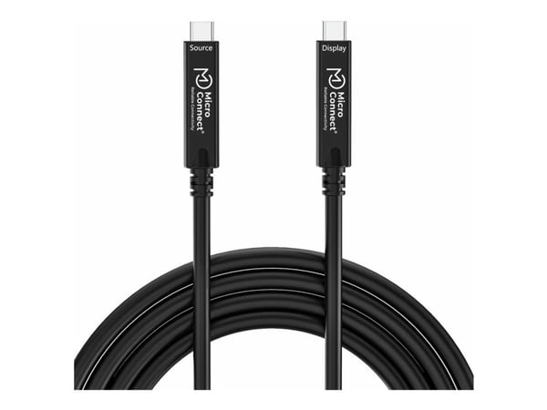 MicroConnect Premium - USB-kabel - 24 pin USB-C (hann) til 24 pin USB-C (hann) - USB 3.2 Gen 2 / DisplayPort 1.4 - 5 m - Active Optical Cable (AOC)...