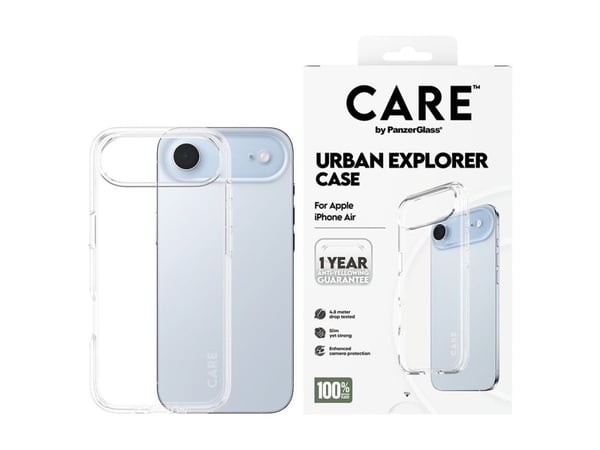 PANZERGLASS CARECASE URBAN EXP. TRANSP. W. CLEAR FRAME IPHO