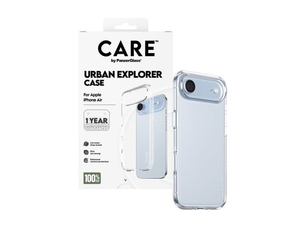 PANZERGLASS CARECASE URBAN EXP. TRANSP. W. CLEAR FRAME IPHO