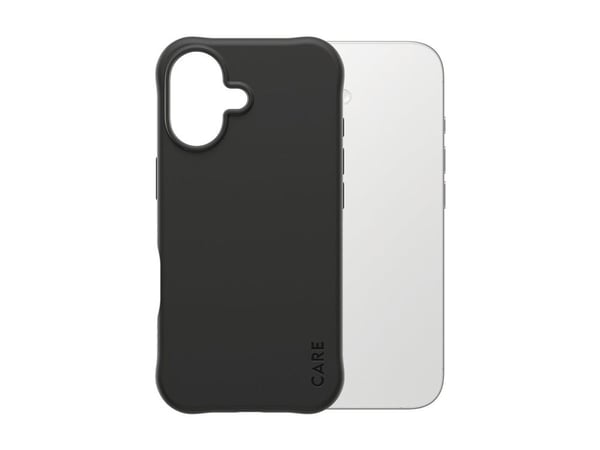 CARE by PanzerGlass - Baksidedeksel for mobiltelefon - MagSafe-samsvar - termoplast-polyuretan (TPU) - samba svart - for Apple iPhone 17