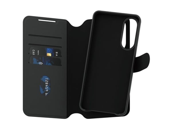 CARE by PanzerGlass Tango - Lommebok for mobiltelefon - to-i-ett, Qi - veganlær - for Samsung Galaxy S25 Edge