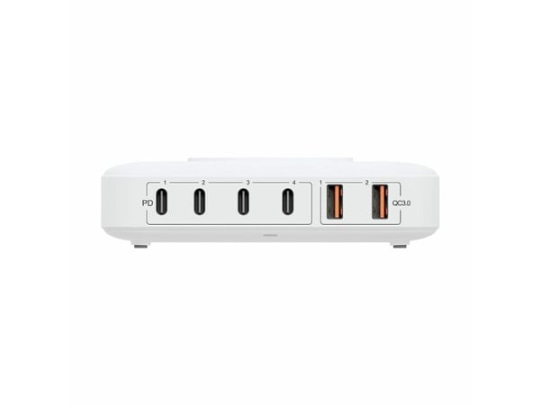 3MK Hyper Charger PowerMax 100W 4xUSB-C + 2xUSB-A ladestasjon med lader induksjon QC+PD