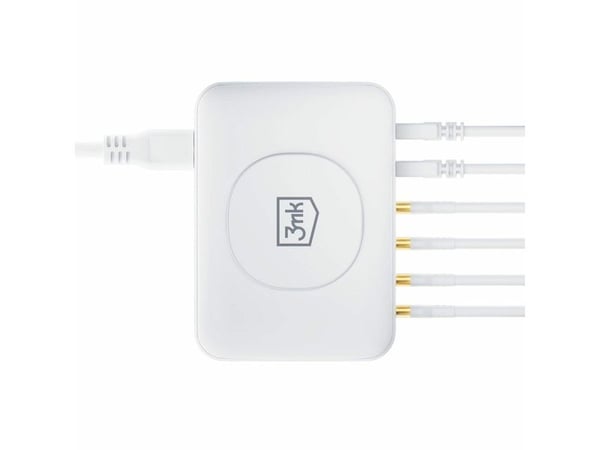3MK Hyper Charger PowerMax 100W 4xUSB-C + 2xUSB-A ladestasjon med lader induksjon QC+PD