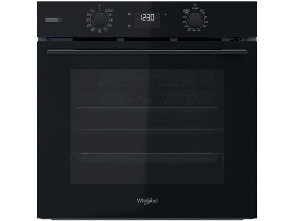 Whirlpool OMSK58RU1SB, Medium, Elektrisk ovn, 71 l, 71 l, Vifteassistert, Hydrolytisk + pyrolytisk