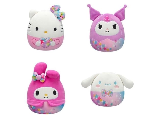 SQUISHMALLOWS Hello Kitty W25 kosedyr i plysj, 20 cm
