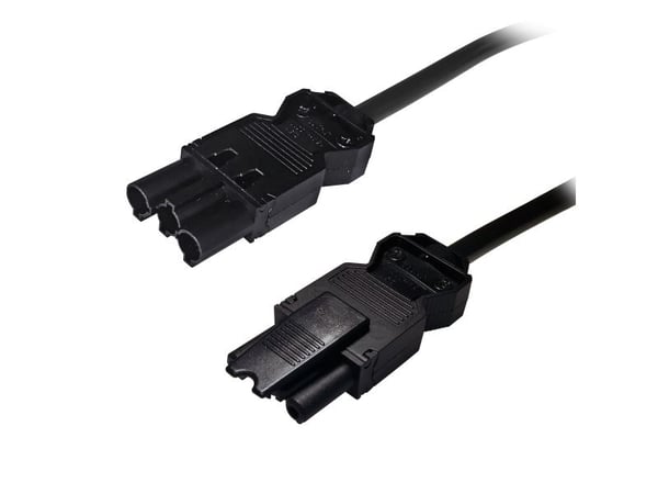 Deltaco GST18 virtajohto, GST18 uros - GST18 naaras, musta, 3m, 3 m, GST18, GST18, 230 V, 16 A