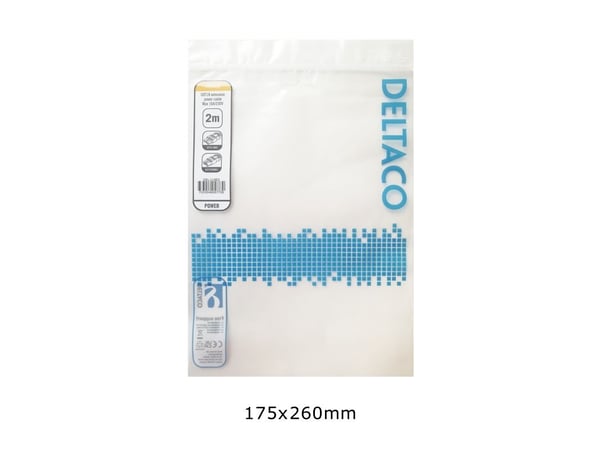 Deltaco GST18 virtajohto, GST18 uros - GST18 naaras, musta, 2m, 2 m, GST18, GST18, GST18