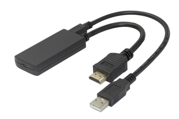 DELTACO - Video adapter - HDMI hann til USB-C hunn - svart - støtte for 4K 60 Hz (3840 x 2160)