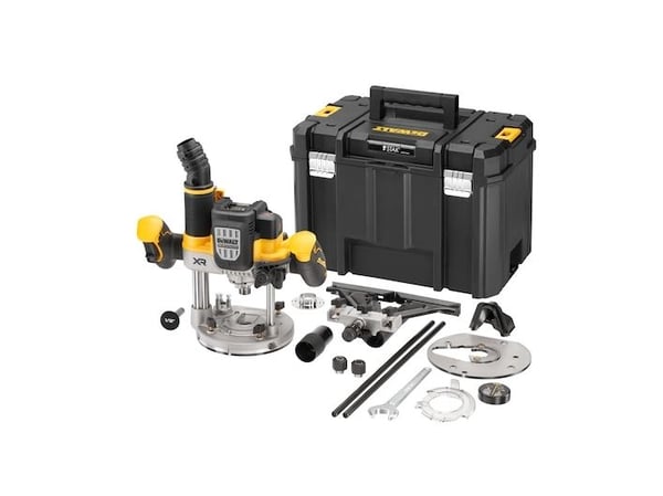 DeWALT DCW620NT-XJ, Yläjyrsimen alusta, Harjaton, musta, Keltainen, 23000 RPM, 8 (5/16"), 12.7 (1/2"), 11000 RPM