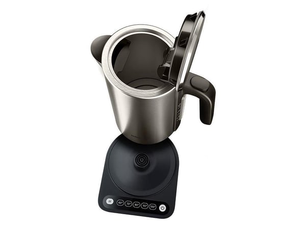Braun WK 5205 BK, 1,7 l, 2200 W, Svart, Rostfritt stål, Rostfritt stål, Justerbar termostat, Vattennivå indikator