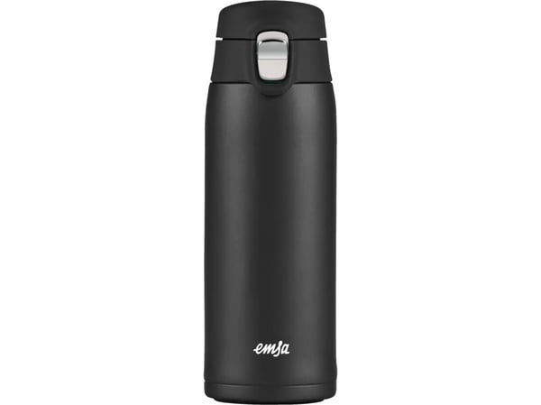 emsa eristetty juomapullo LIGHT MUG, 0,4 litraa, musta 100% tiivis, ohut ja kevyt muoto, vain 193 g, - 1 kpl (N2151700)
