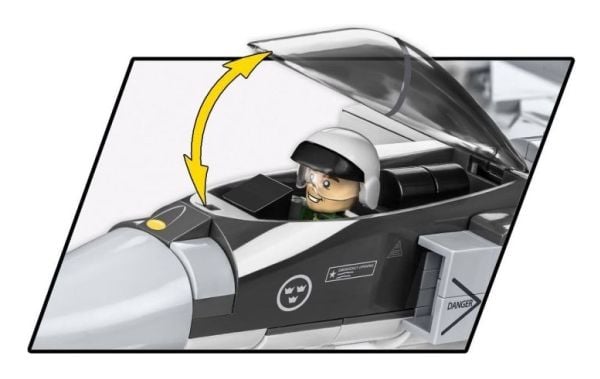 COBI Saab JAS 39 Gripen E, Byggesett, 7 år, 480 stykker