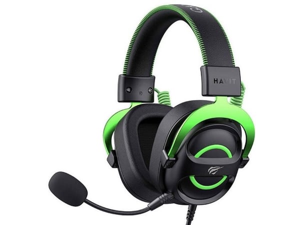 Havit 6939119065164, Koblet med ledninger (ikke trådløs), 20 - 20000 Hz, Spilling, 298 g, Hodetelefoner, Sort, Grønn