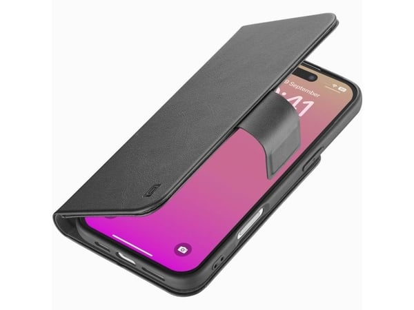 Cellularline Book Agenda, Folio, Apple, iPhone 17, 16 cm (6.3"), Svart