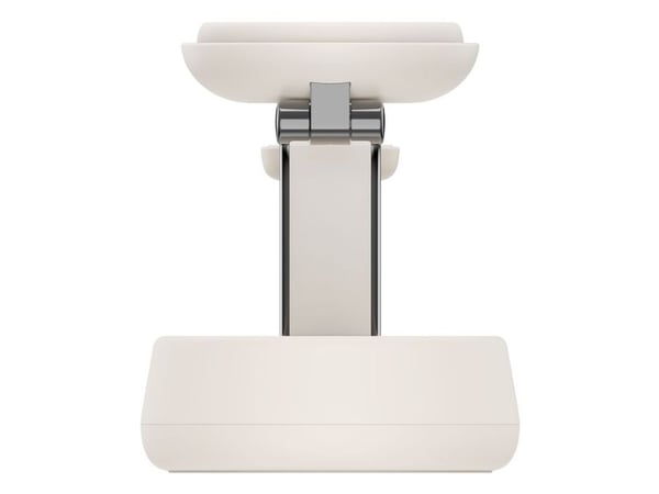 Belkin UltraCharge Pro - Trådløst ladestativ - 3-i-1, Qi2 + AC-strømadapter - 25 watt - Fast Charge - sand