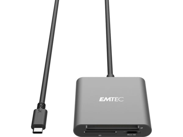 EMTEC T610C - Kortinlukija (SD, CF, microSD) - UHS luokka 1 - USB-C 3.1 Gen 1