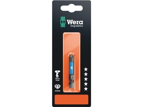 Wera 840/4 IMP DC SB SiS sekskantbits 6 mm Verktøystål Legering, Diamantbelagt F 6,3 1 stk.