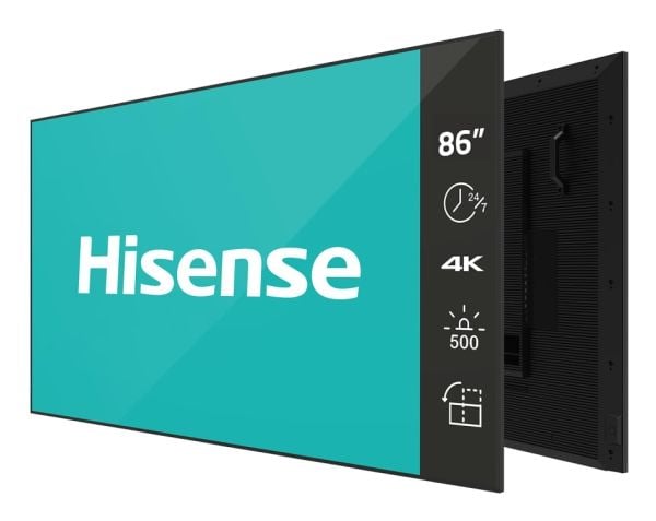 Hisense 86DM66D - 86" Diagonalklasse DM Series LED-bakgrunnsbelyst LCD-skjerm - intelligent skilting - Android - 4K UHD (2160p) 3840 x 2160 - Direc...