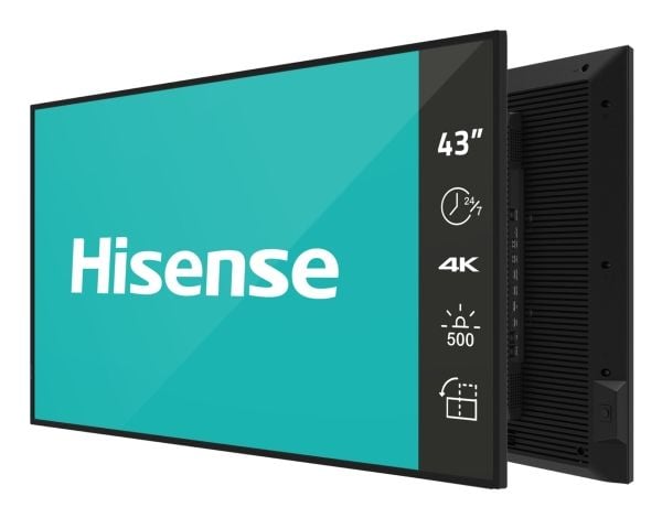 Hisense 43DM66D - 43" Diagonalklasse DM Series LED-bakgrunnsbelyst LCD-skjerm - intelligent skilting - Android - 4K UHD (2160p) 3840 x 2160 - Direc...