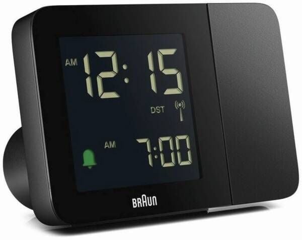 Braun 67160, Digital vekkerklokke, Rektangel, Sort, 24 timers, Tid, AC