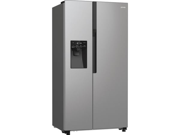 Gorenje NRR9185ESXL, Frittstående, Amerikansk dør, Grå, 2 dører, LED, På dør