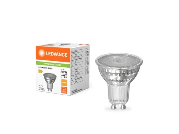 LEDVANCE 4099854457265, 6,1 W, 80 W, GU10, 575 lm, Varm hvit