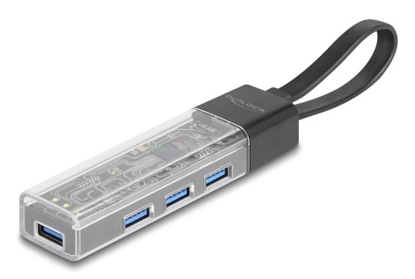 Delock - Hub - 5 Gbps, USB-A/C port in - 4 x USB 3.2 Gen 1 - stasjonær