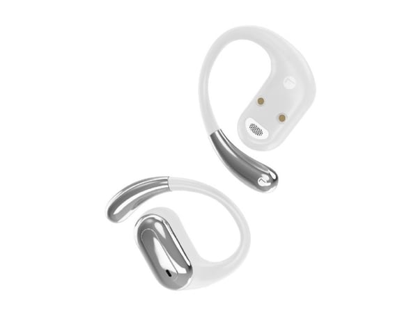 GMB Audio - True wireless-hodetelefoner med mikrofon - åpent øre - over-øret-montering - Bluetooth - hvit