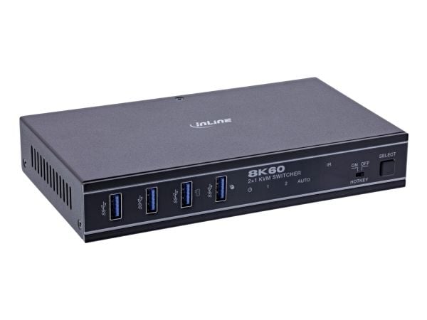 InLine 57885C, 7680 x 4320 piksler, 8K Ultra HD, Rack-montering, 12 W, Svart