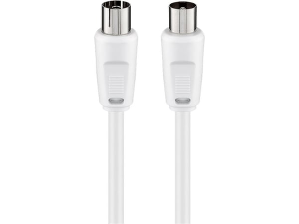 Tecline 5m IEC_169-2 M - IEC_169-2 F, 5 m, IEC_169-2, IEC_169-2, Hvit