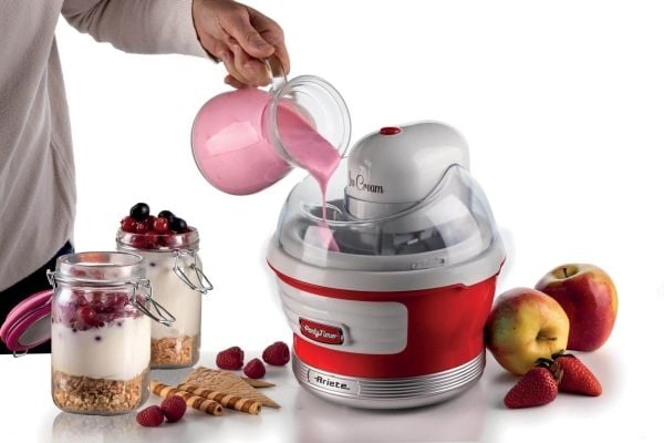 Ariete 0643/00, Perinteinen jäätelökone, 1,5 L, 1 kulhoa, Punainen, 30 min, 24 h