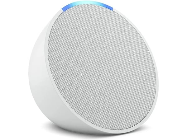 Amazon Echo Pop, Amazon Alexa, Pyöreä, Valkoinen, Android, Fire OS, iOS, 4,95 cm, Painikkeet