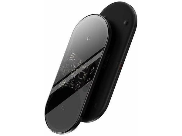 Baseus digitaalinen LED-näyttö Kettős Qi-kaapeli ilman virtalähdettä, 20W