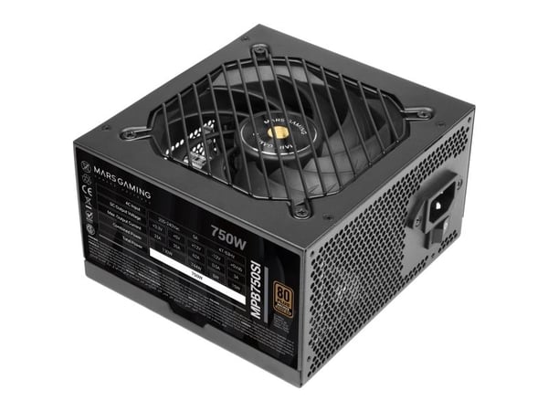 Mars Gaming MPB750SI, 750 W, 220 - 240 V, 47 - 63 Hz, 5 A, Aktiv, 130 W