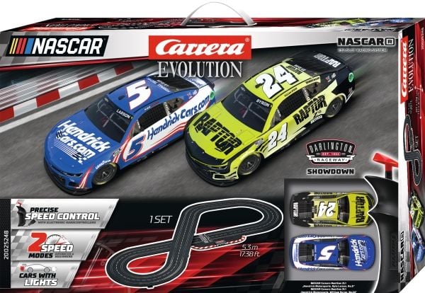 Carrera NASCAR Darlington Showdown, Racingkjøretøy og banesett, Carrera EVOLUTION, 8 år, Flerfarget
