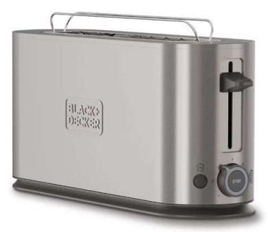 Black &amp; Decker BXTO1002E, 2 skive(r), Rustfritt stål, Rustfritt stål, Knapper, Nivå, Roterende, 1000 W