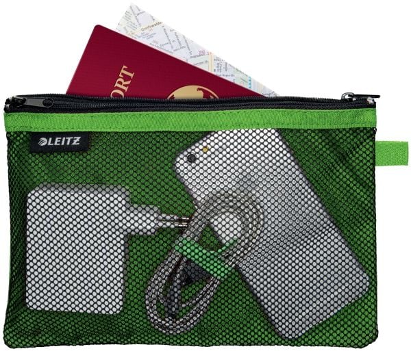 Leitz WOW Travel Large - Pung for passport / medicine / cables / power bank / cosmetic - nylon - grønn