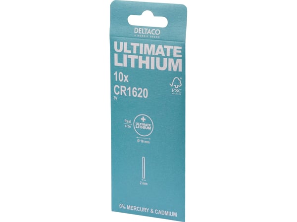 DELTACO Ultimate - Paristot 10 x CR1620 - Li