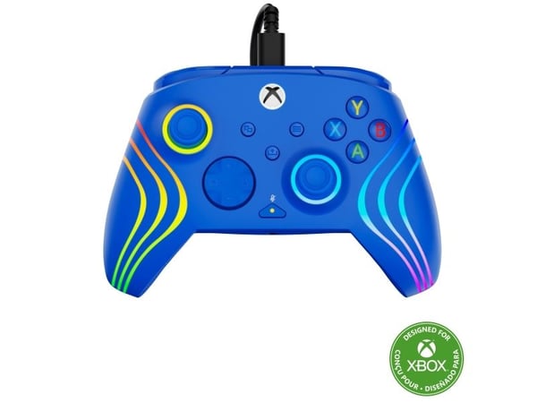 Turtle Beach Afterglow Wave, Gamepad, PC, Xbox, Xbox One, Xbox Series S, Xbox Series X, D-pute, Alternativer-knapp, Flerfarget, Koblet med ledninge...