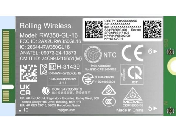 HP - Trådlöst mobilmodem - 4G LTE Advanced Pro - M.2 Card