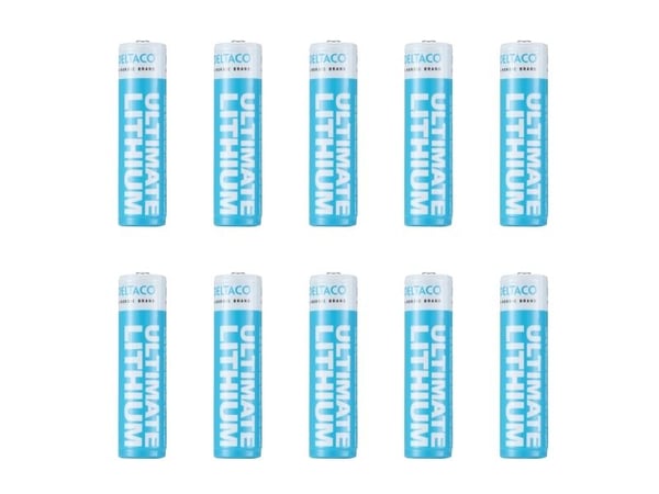 DELTACO Ultimate - Batteri 10 x 18650 - Li - 2600 mAh - blå