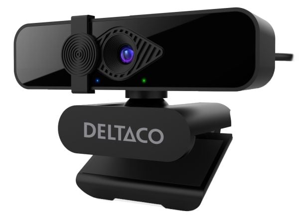 Verkkokamera DELTACO, 2K QHD, 360° kääntyvä, ylös/alas kallistus, 2MP, musta / W-200 / 1902913