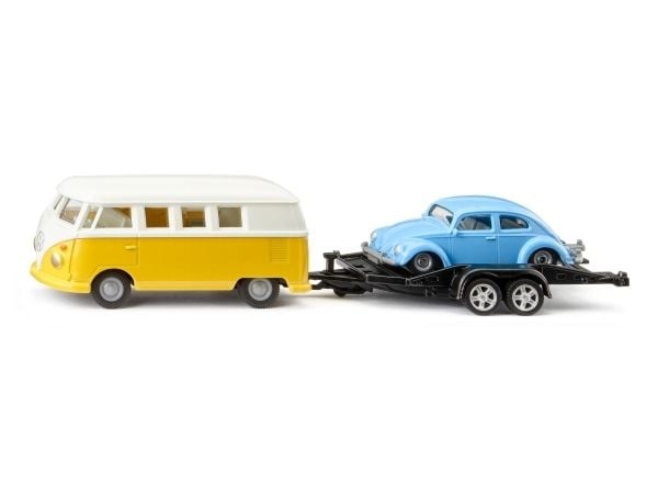 Siku VW T1 med tilhenger og VW Beetle