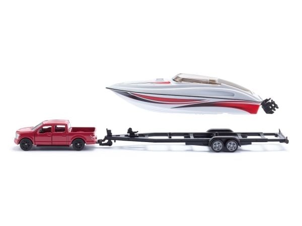 Siku Ford F150 med motorbåt