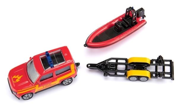 Siku Land Rover Defender med båt