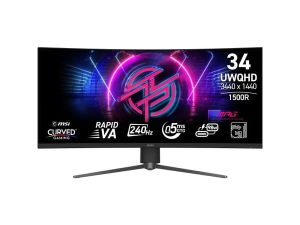 MSI MPG 346CQRF X24, 86,4 cm (34"), 3440 x 1440 piksler, UltraWide Quad HD, 0,5 ms, Sort